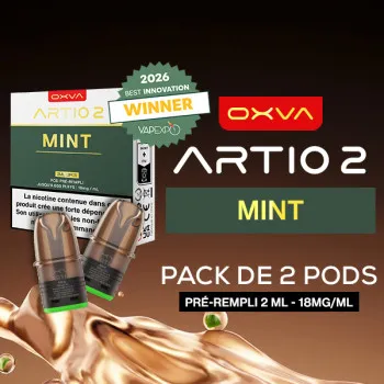 Oxva — Pack de 2 Cartouches Artio 2 Mint 2ml 18mg OXVA