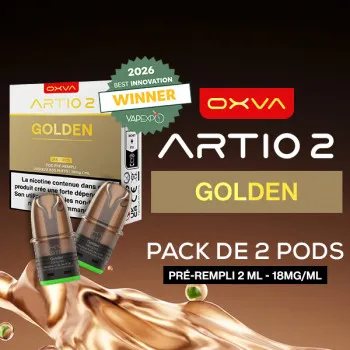 Oxva — Pack de 2 Cartouches Artio 2 Golden 2ml 18mg OXVA