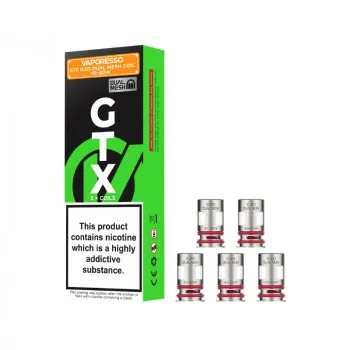 Vaporesso — Pack de 5 Résistances GTX-4 Dual Mesh Vaporesso